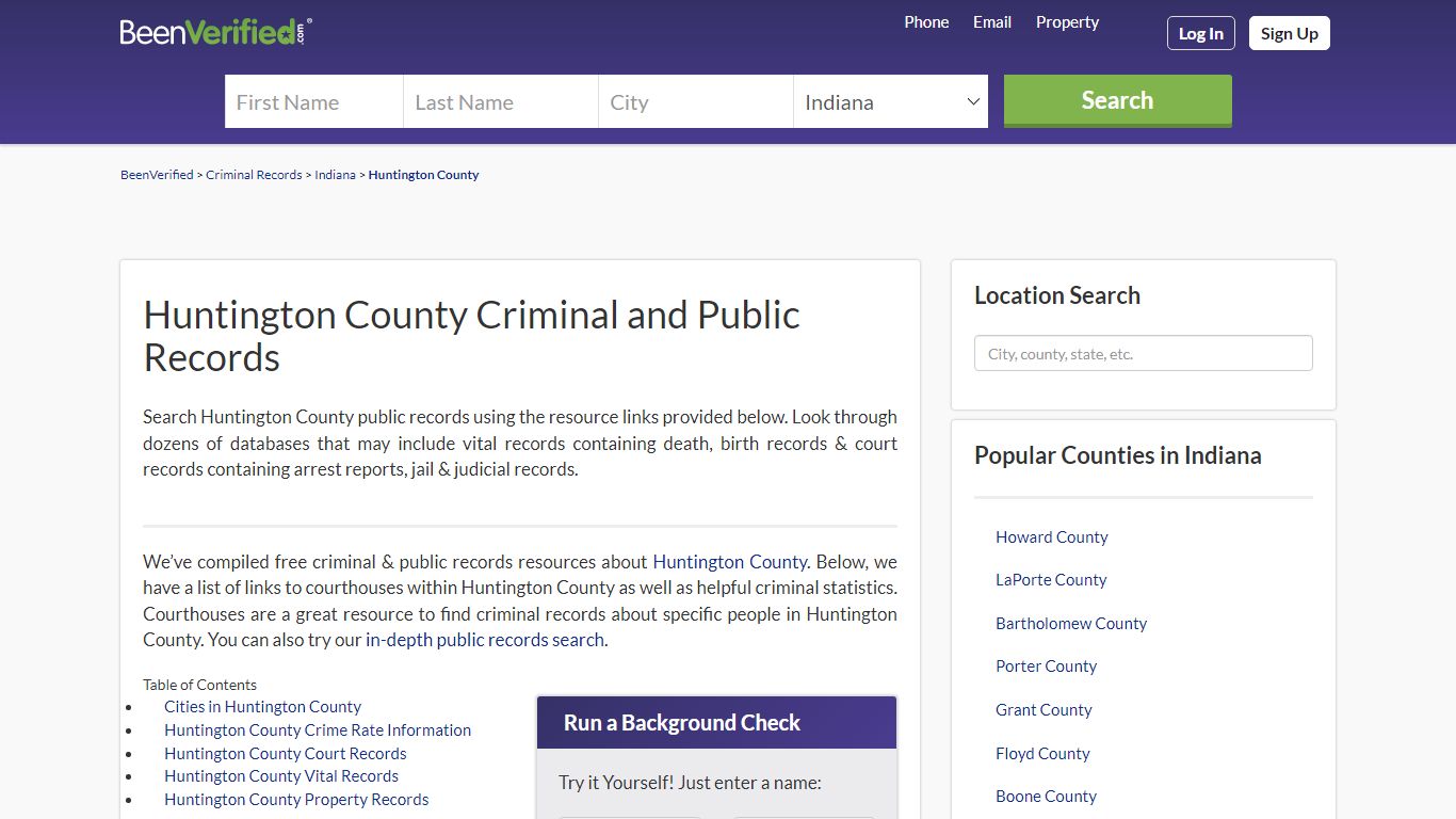 Huntington County Arrest Records in IN - Court & Criminal ...